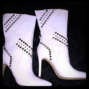 Guess Leather mid calf stiletto boot